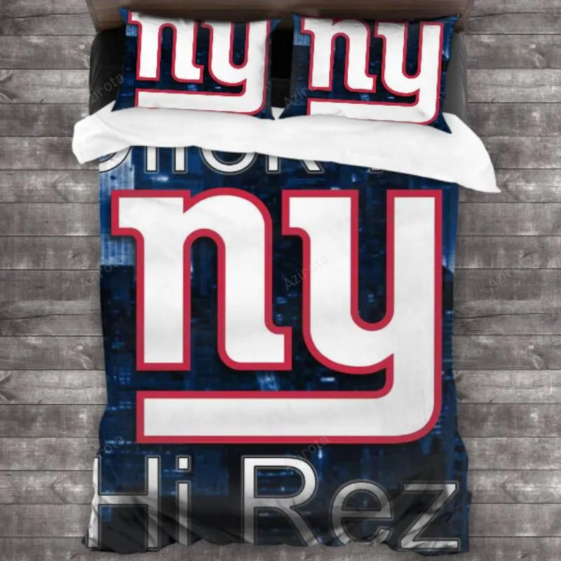 New York Giants Blue White Bedding Set