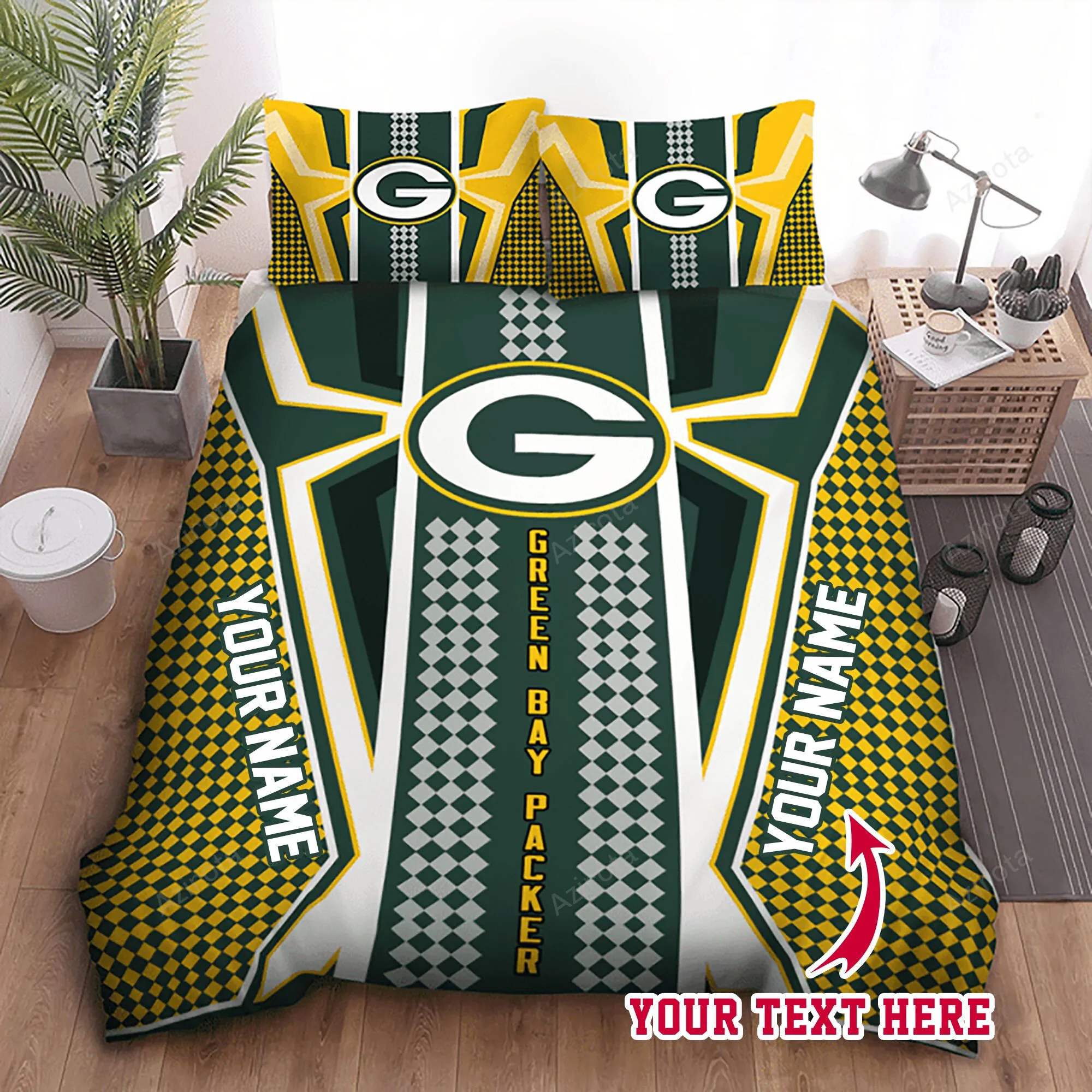 GREEN BAY PACKERS Football 29 Personalized Custom Bedding Sets King Queen Twin Bedding Set