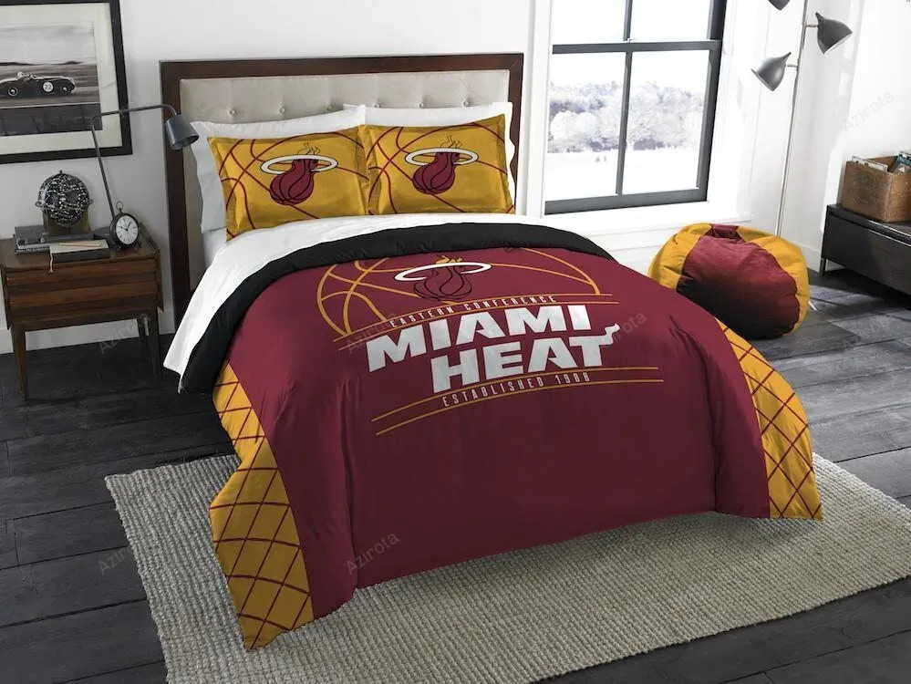 Miami Heat Bedding Set Duvet Cover Pillow Cases