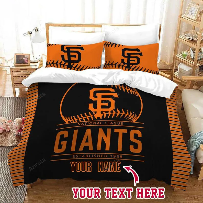 San Francisco Giants S Personalized Custom Bedding Sets King Queen Twin Bedding Set