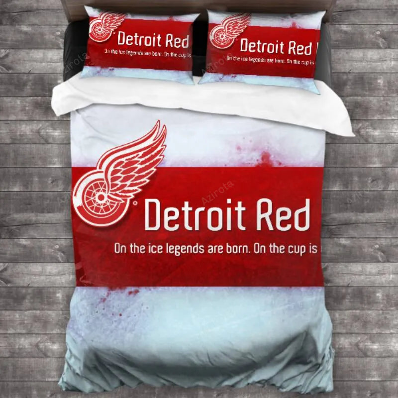 Detroit Red Wings On The Ice Legends Are Born Bedding Set