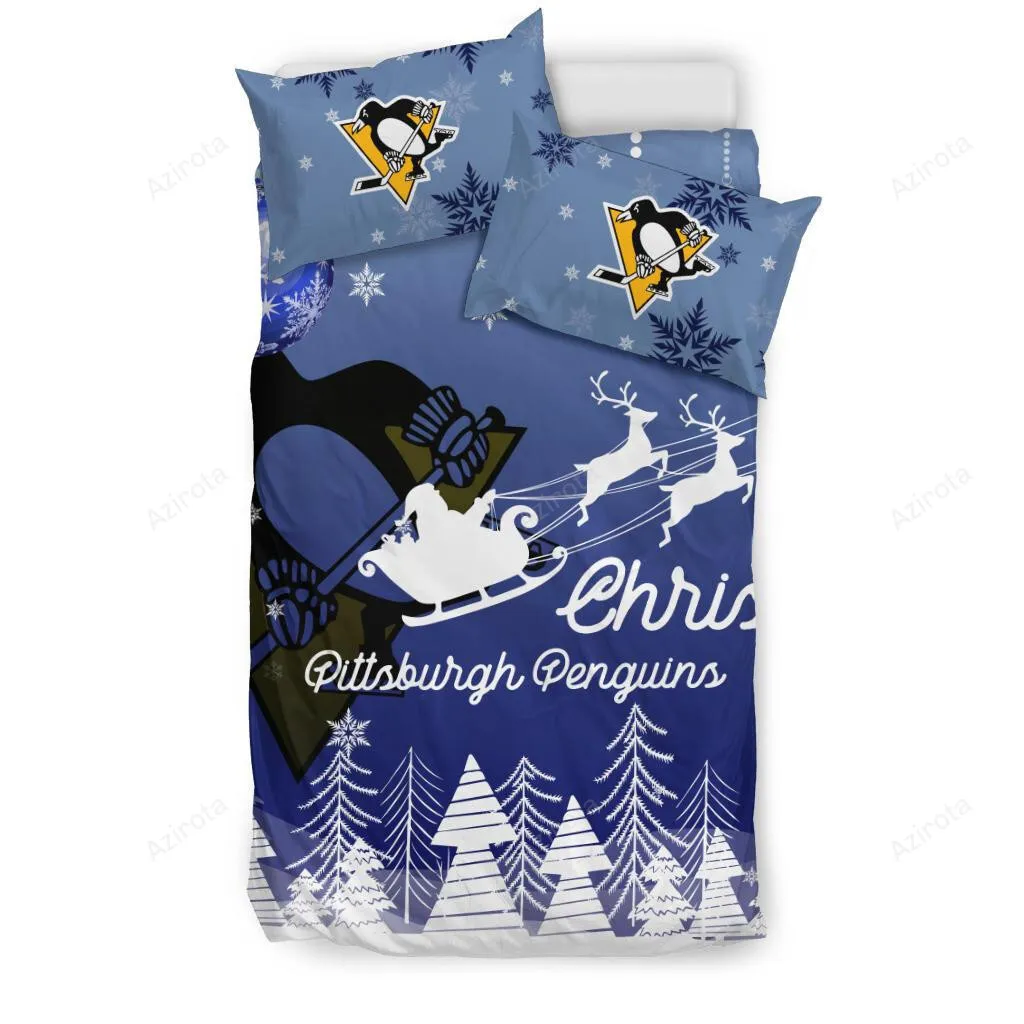 Xmas Gift Pittsburgh Penguins 3PCS Bedding Set Duvet Cover And Pillow Cases 7184