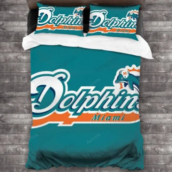 Miami Dolphins 3PCS Bedding Set Duvet Cover And Pillow Cases 1467