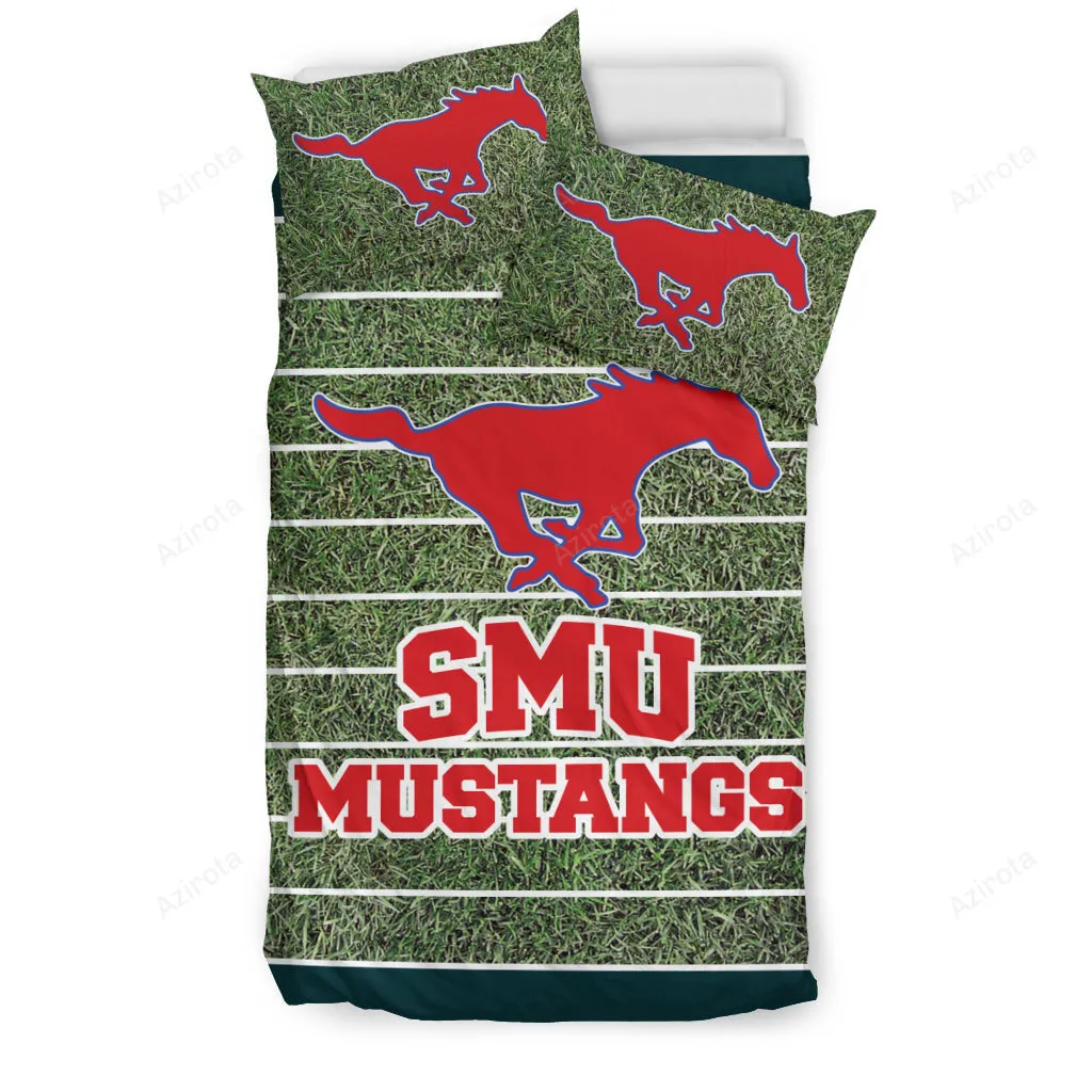 Field Large SMU Mustangs 3PCS Bedding Set Duvet Cover And Pillow Cases 6830