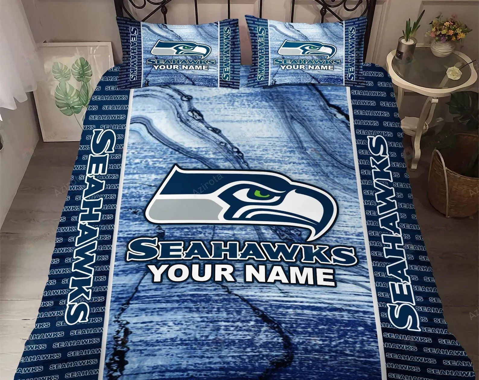 Personalized Seattle Seahawks Bedding Set