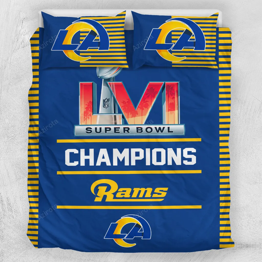 Los Angeles Rams V7 LVI Champions Bedding Set