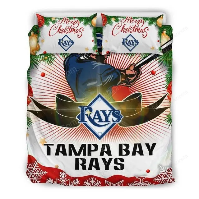 Merry Christmas Tampa Bay Rays Baseball Sport 2 Bedding Set