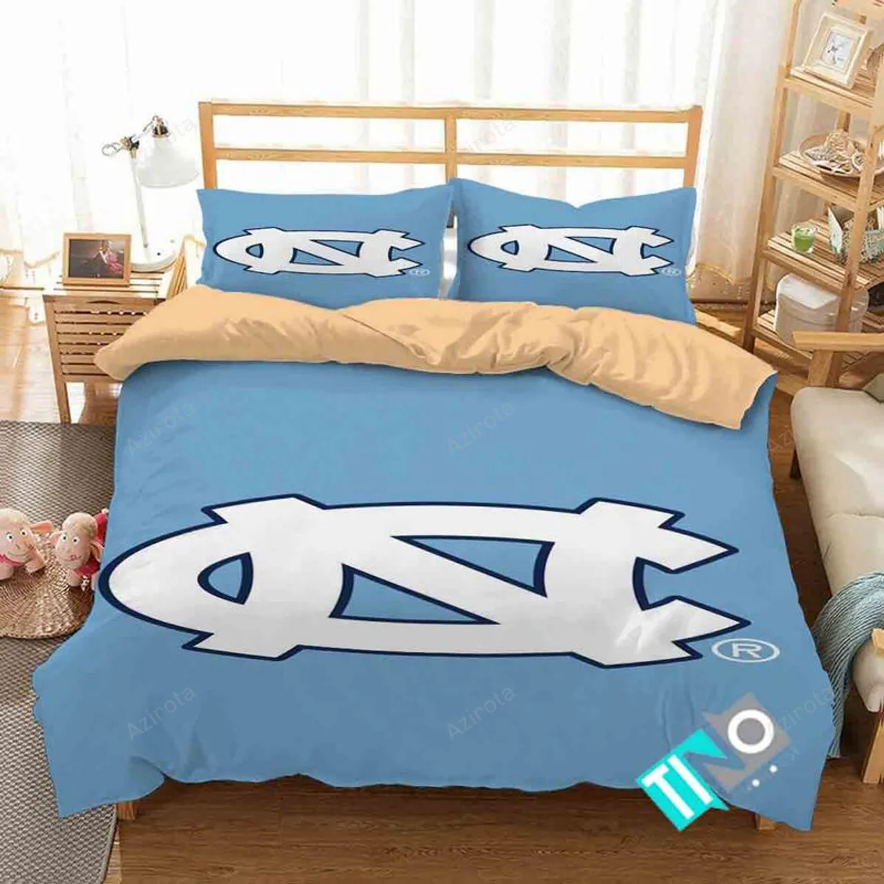 North Carolina Tar Heels Blue Bedding Set V1