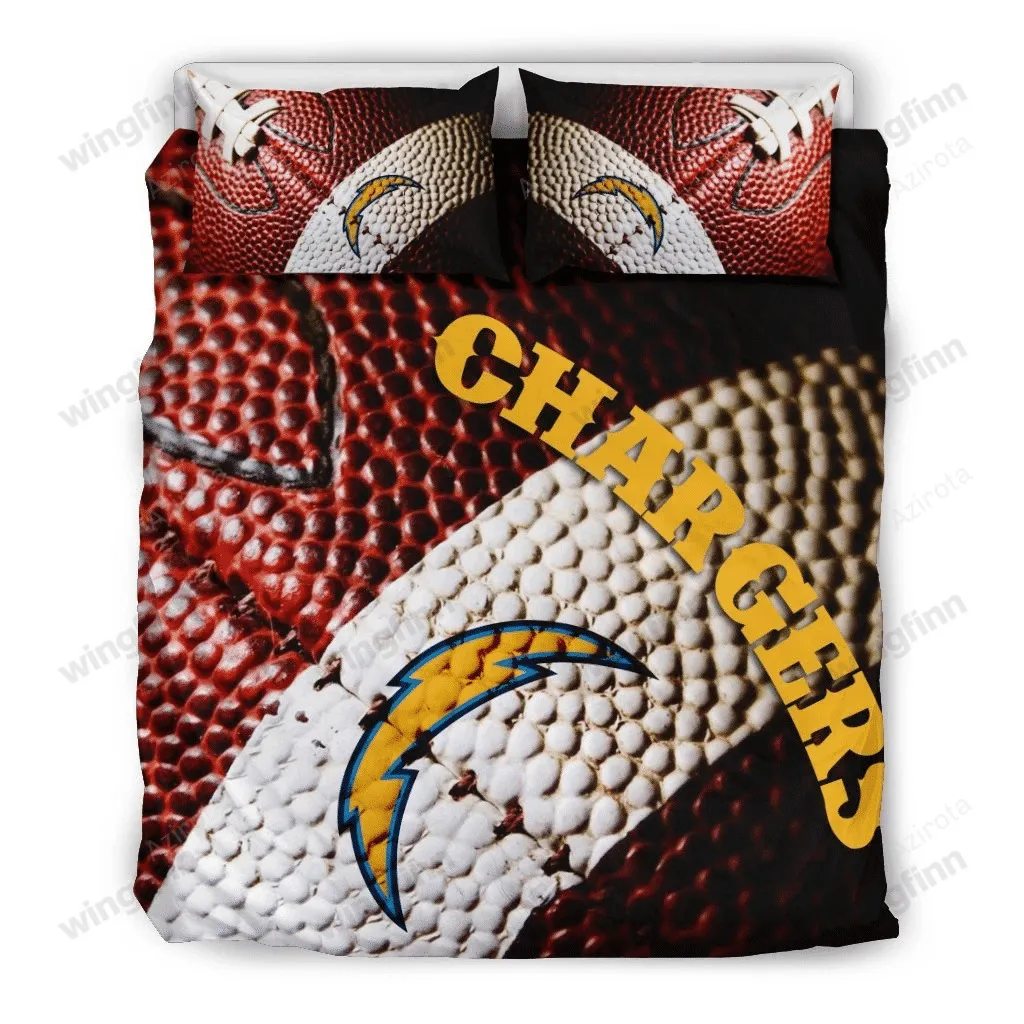 Rugby Superior Comfortable Los Angeles Chargers 3PCS Bedding Set Duvet Cover And Pillow Cases