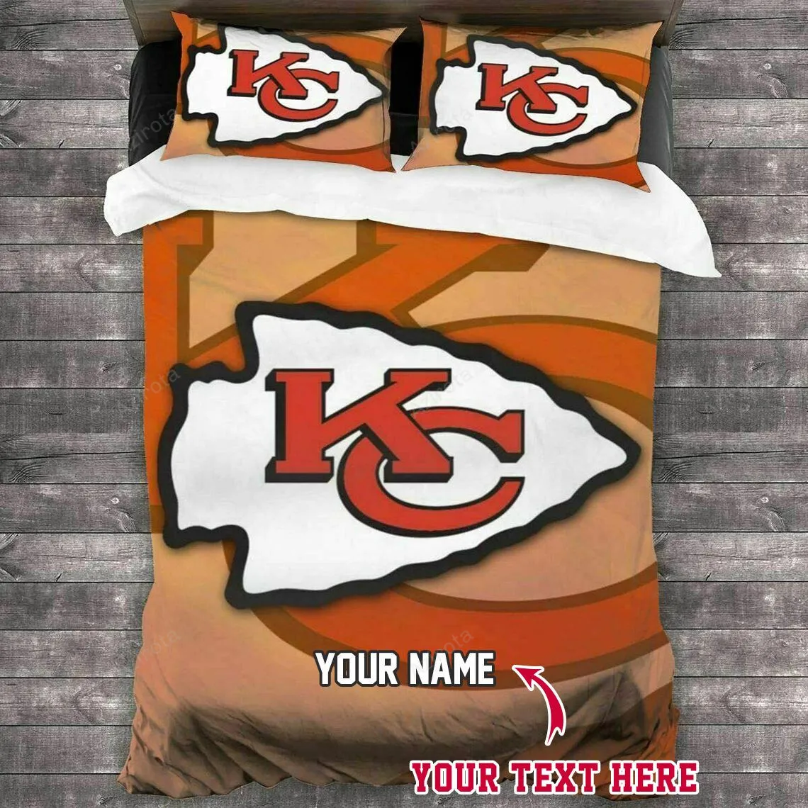 Kansas City Chiefs Football 40 Personalized Custom Bedding Sets King Queen Twin Bedding Set
