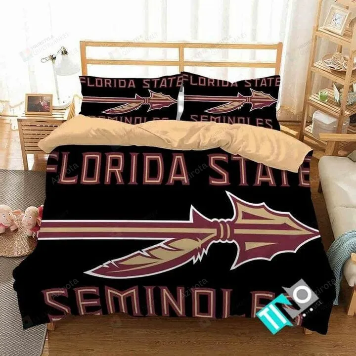 Florida State Seminoles Black Garnet Bedding Set