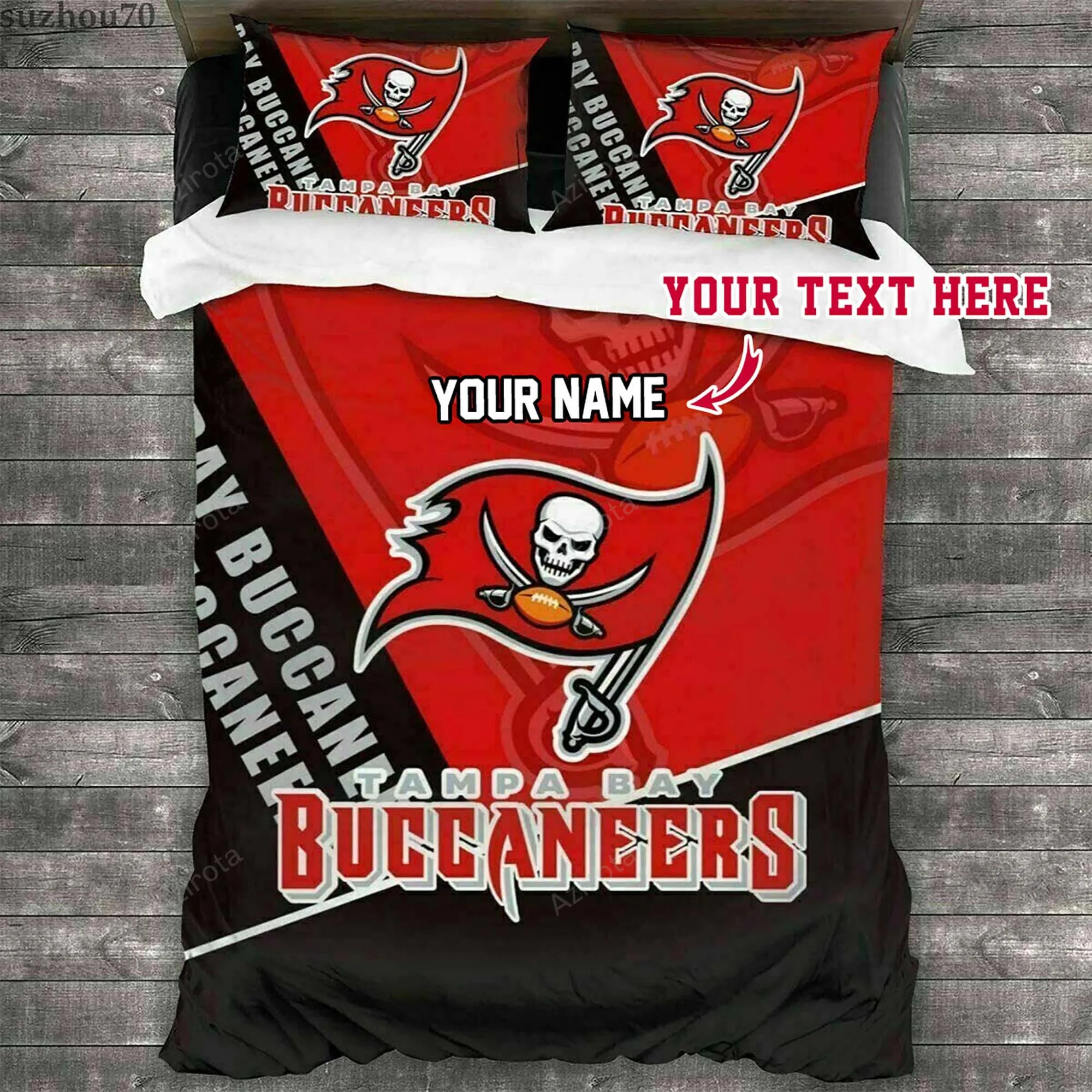 Tampa Bay Buccaneers 131 Football Personalized Custom Bedding Sets King Queen Twin Bedding Set