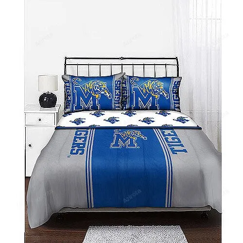 Memphis Tigers Gray Blue Bedding Set