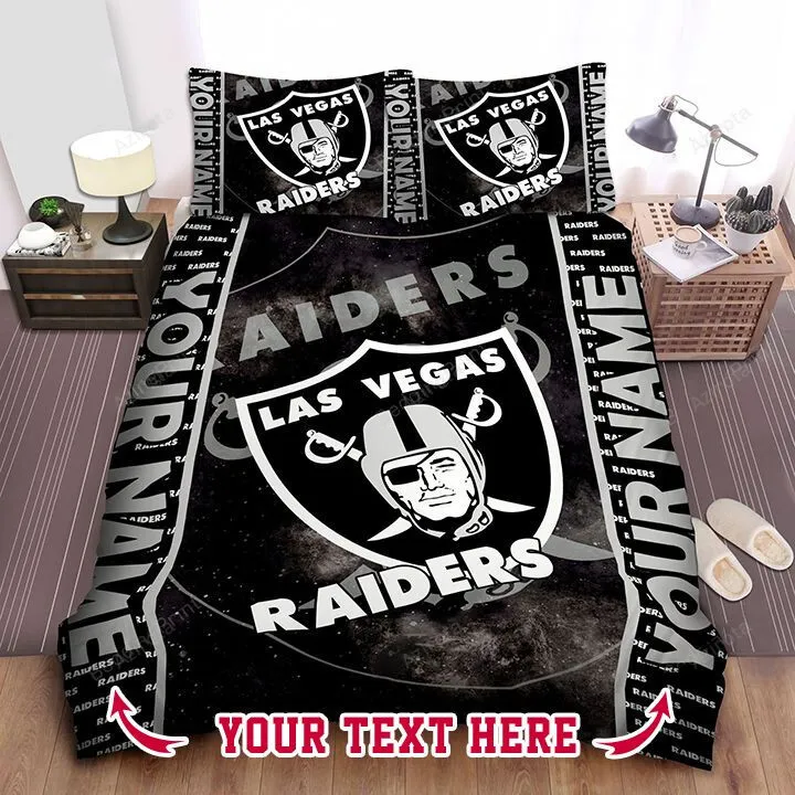LAS VEGAS RAIDERS Football 54 Personalized Custom Bedding Sets King Queen Twin Bedding Set
