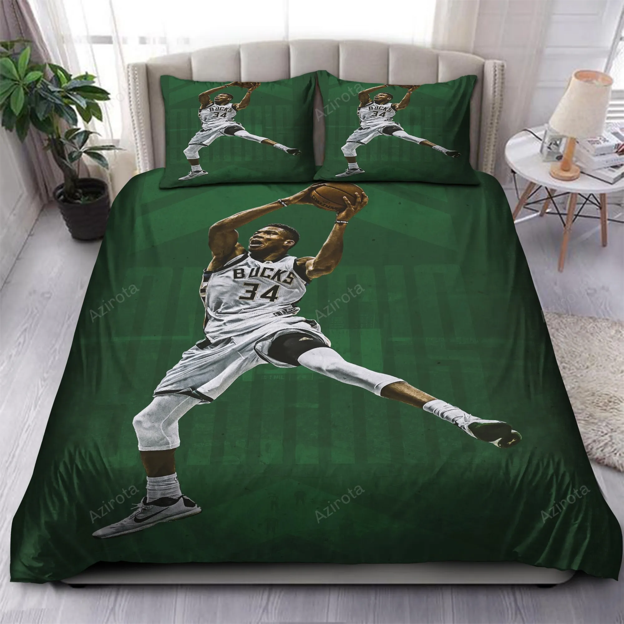 Giannis Antetokounmpo Milwaukee Bucks 12 Bedding Sets