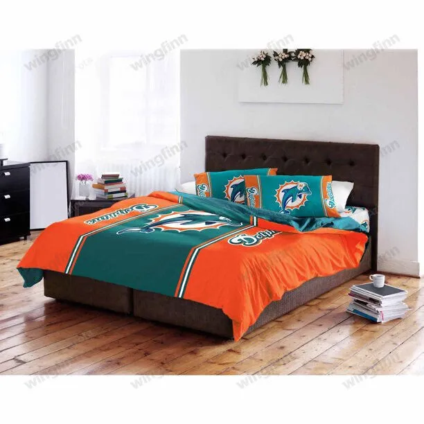 Miami Dolphins 3PCS Bedding Set Duvet Cover And Pillow Cases 1462