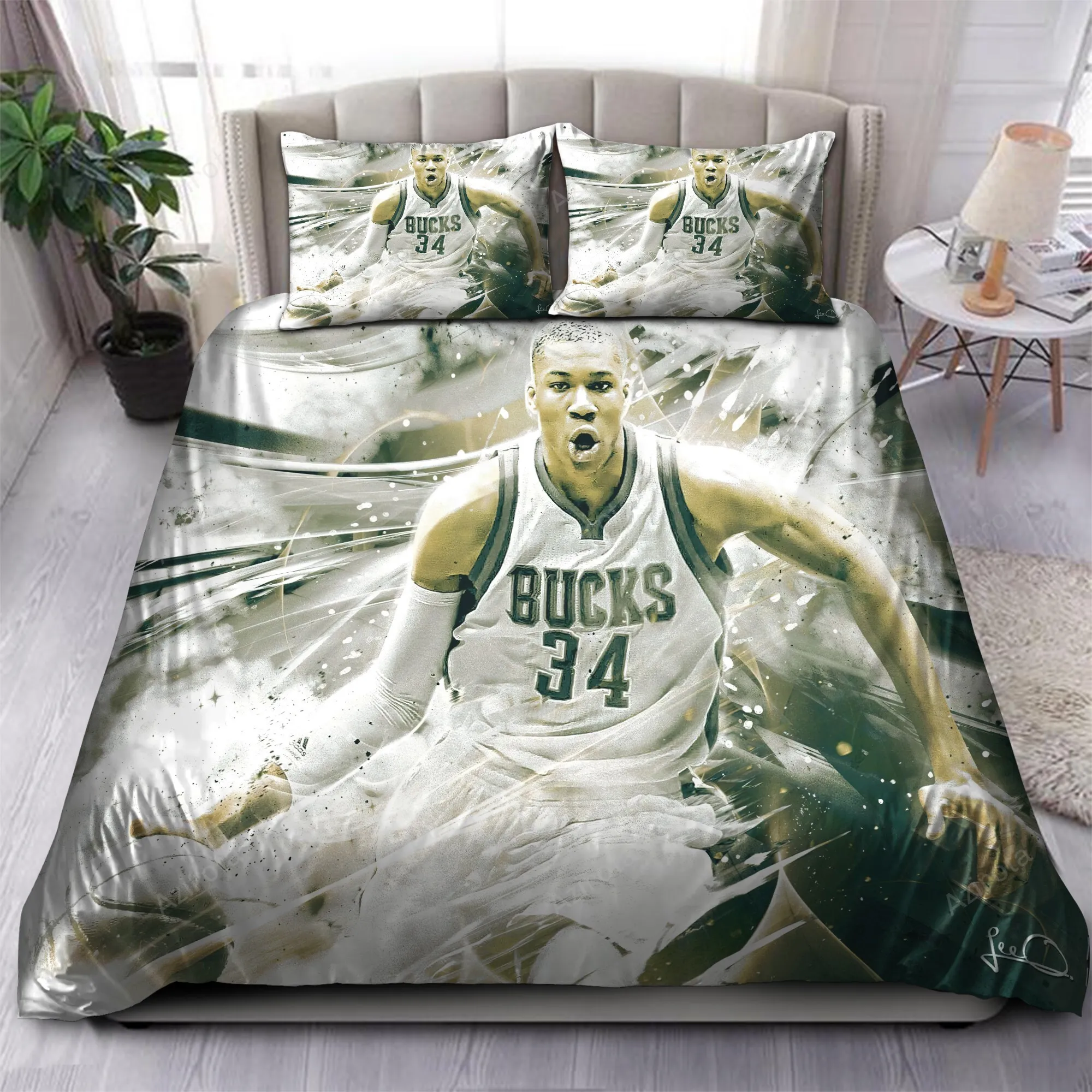Giannis Antetokounmpo Milwaukee Bucks 10 Bedding Sets