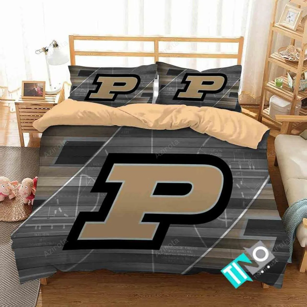 Purdue Boilermakers 1 Logo N 3D Personalized CustomizedBedding Sets Duvet Cover Bedroom Set Bedset