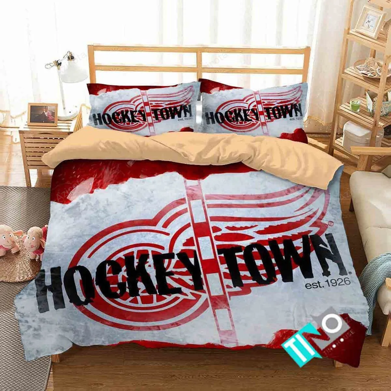 Detroit Red Wings 1 Logo 3d Duvet Cover Bedding Sets V