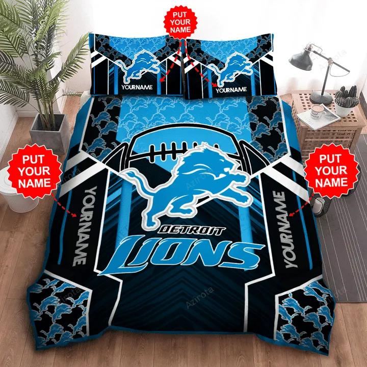 DETROIT LIONS 13 Football 7 Personalized Custom Bedding Sets King Queen Twin Bedding Set