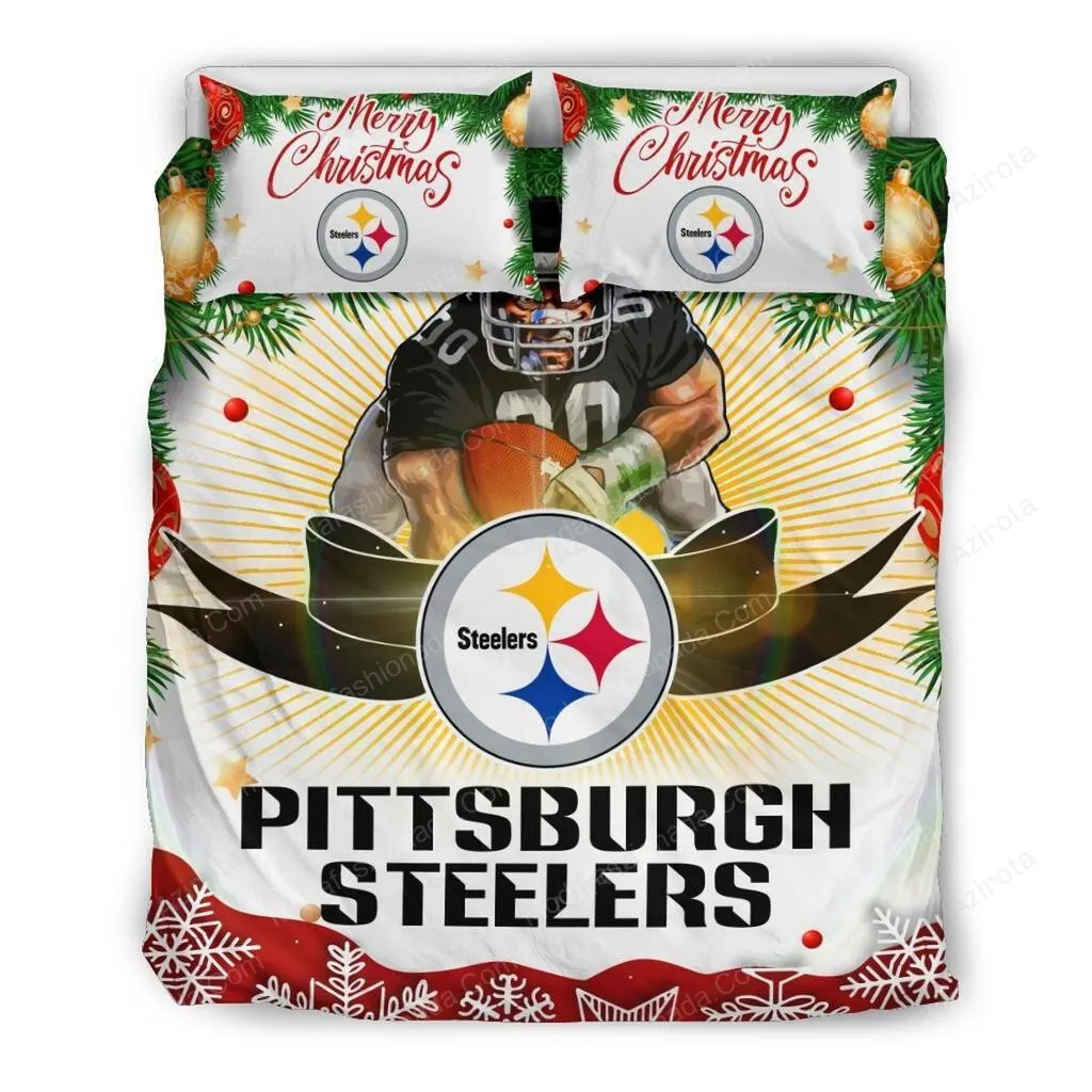 Merry Christmas Pittsburgh Steelers Football Sport 1 Bedding Set