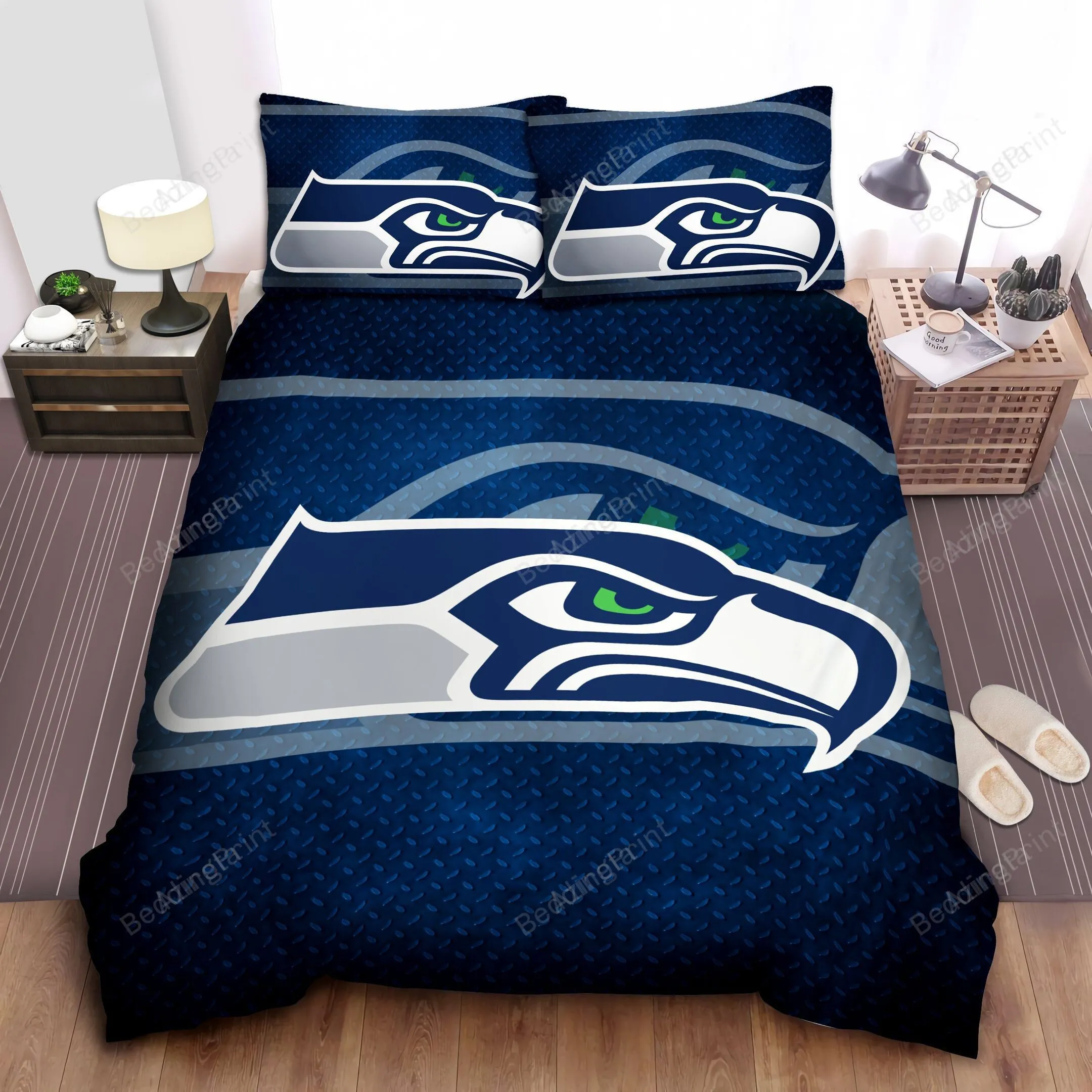 Sports Washington Seattle Seahawks Bed Sheet Duvet Cover Bedding Sets