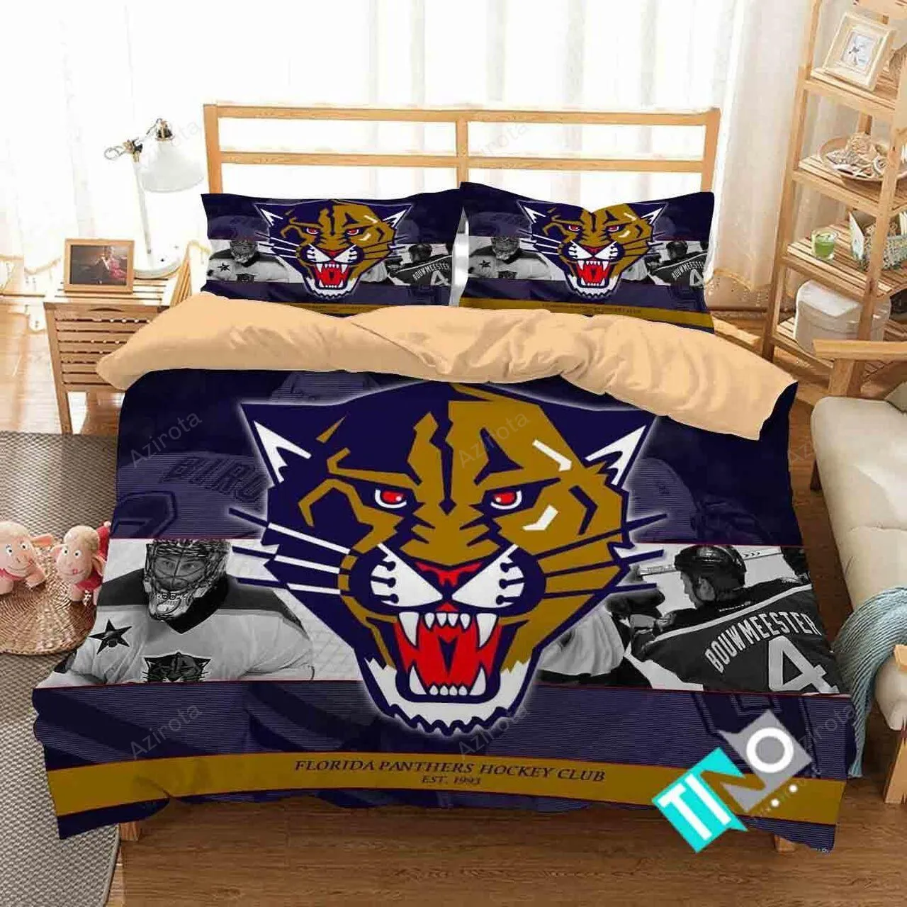 Florida Panthers 2 Logo 3D Personalized CustomizedBedding Sets Duvet Cover Bedroom Set Bedset V