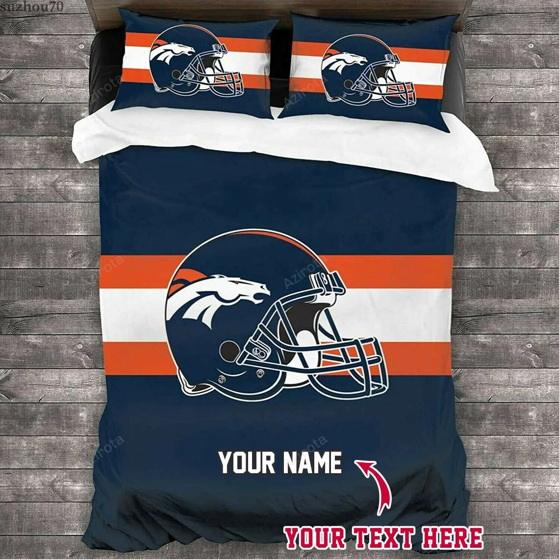 Denver Broncos Football 26 Personalized Custom Bedding Sets King Queen Twin Bedding Set