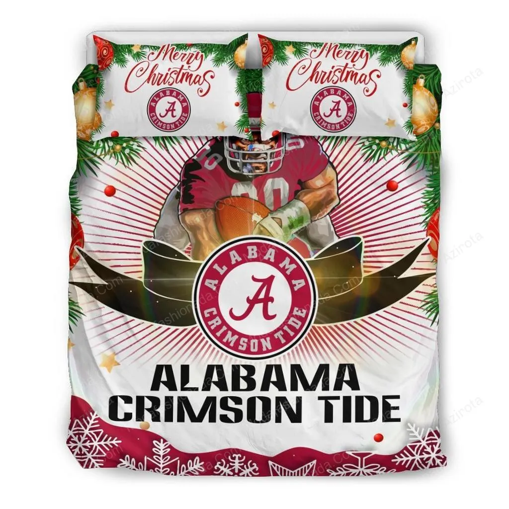 Merry Christmas Alabama Crimson Tide Football Sport 2 Bedding Set