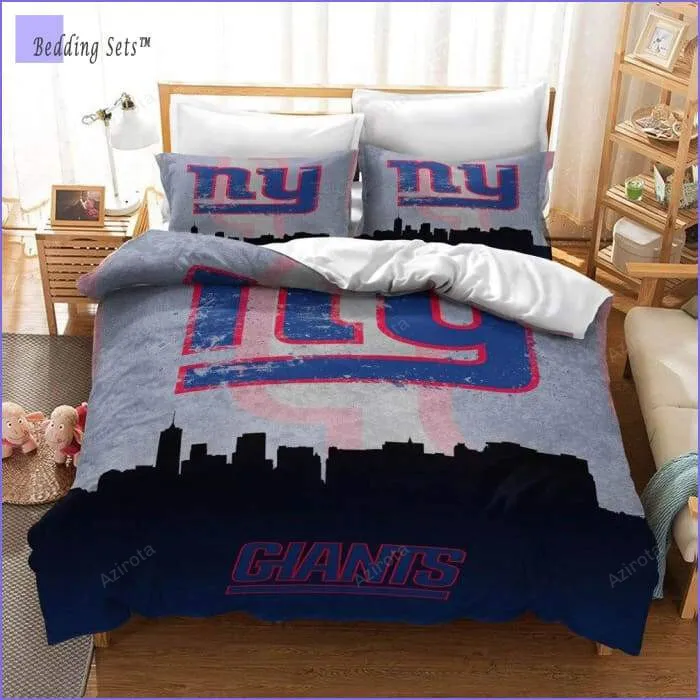 New York Giants Black Grey Bedding Set