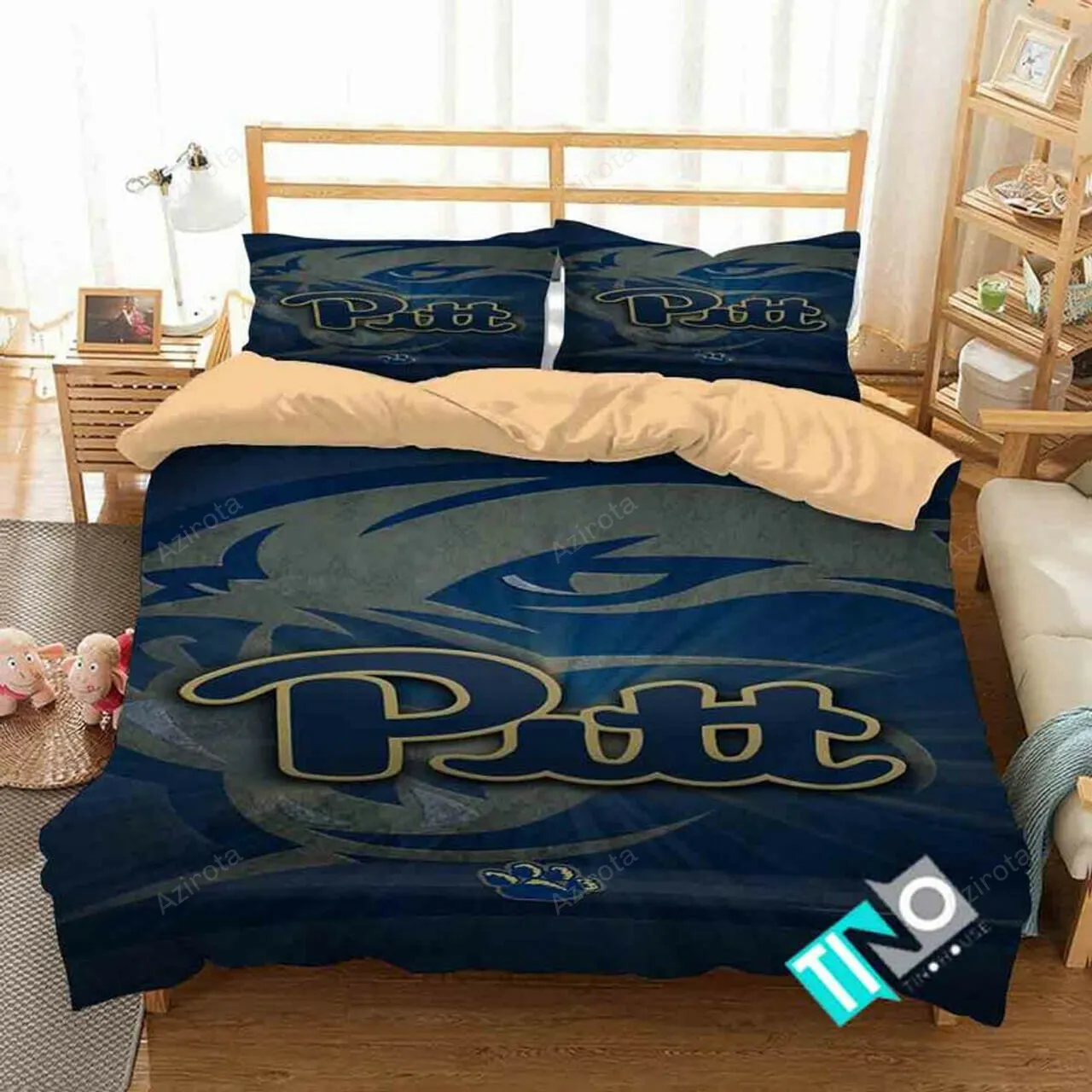 Pittsburgh Panthers Navy Blue Bedding Set