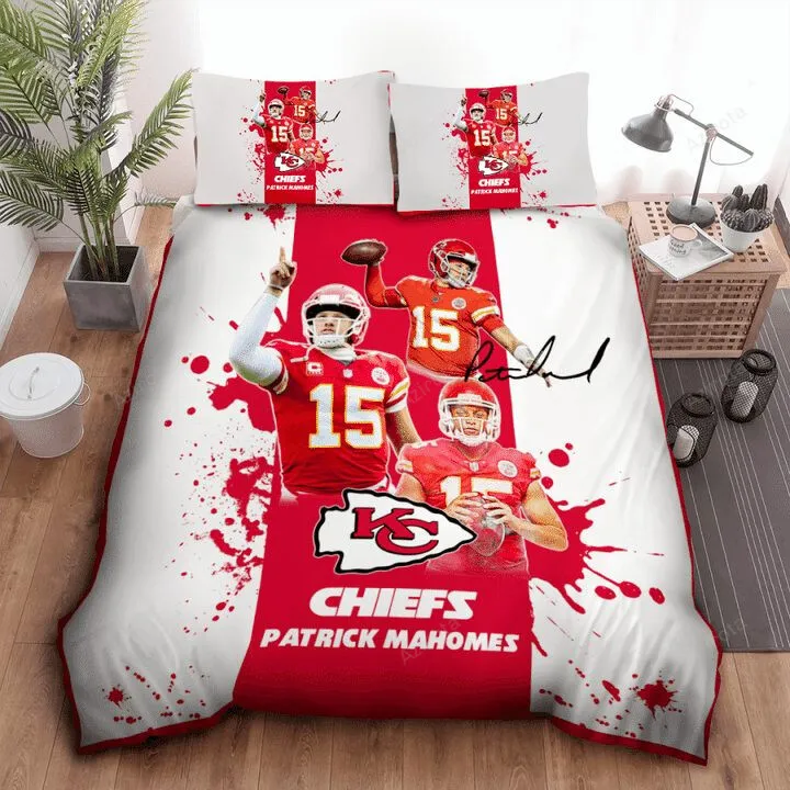 Kansas City Chiefs Patrick Mahomes 15 Bedding Set