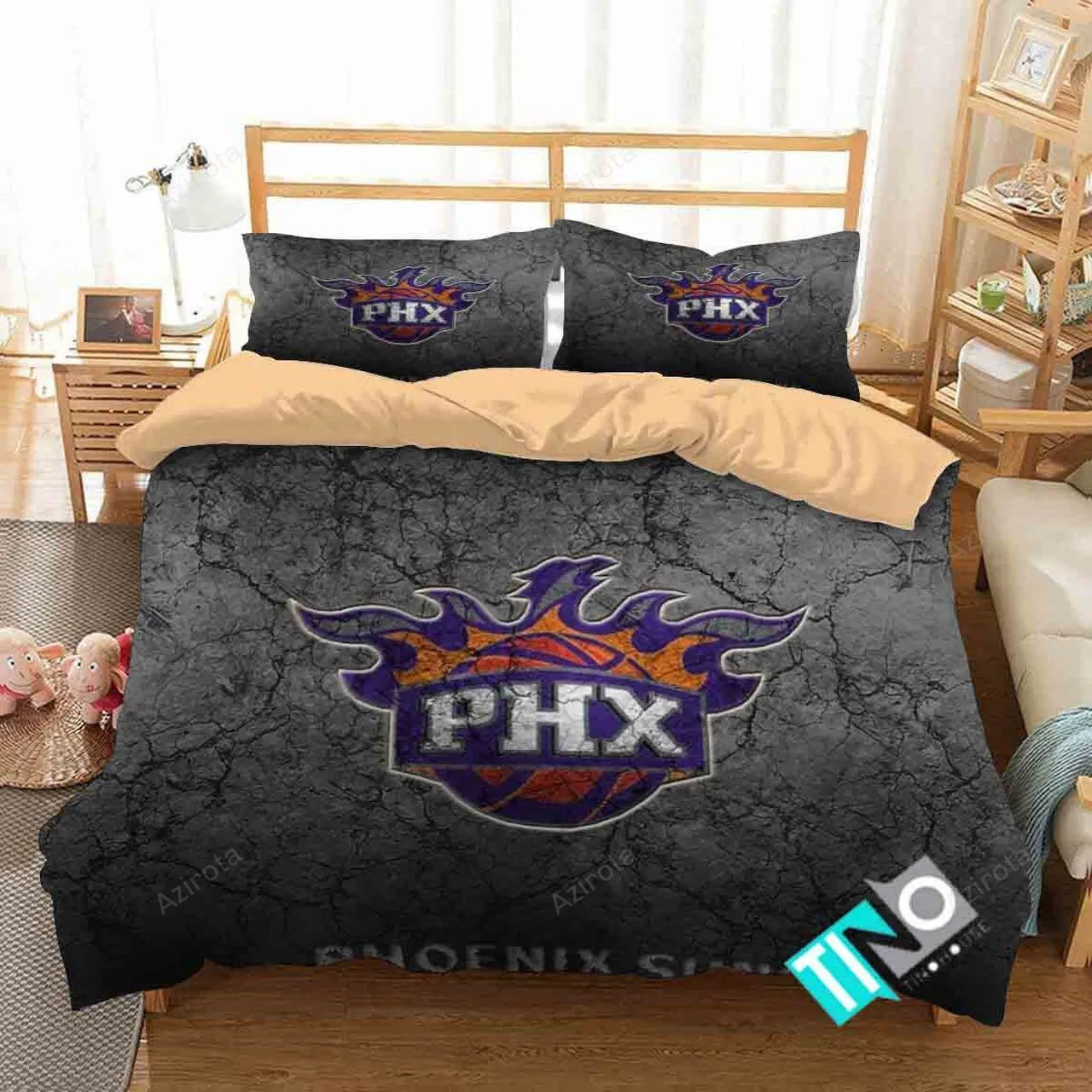 Phoenix Suns 2 Logo 3d Duvet Cover Bedding Sets N