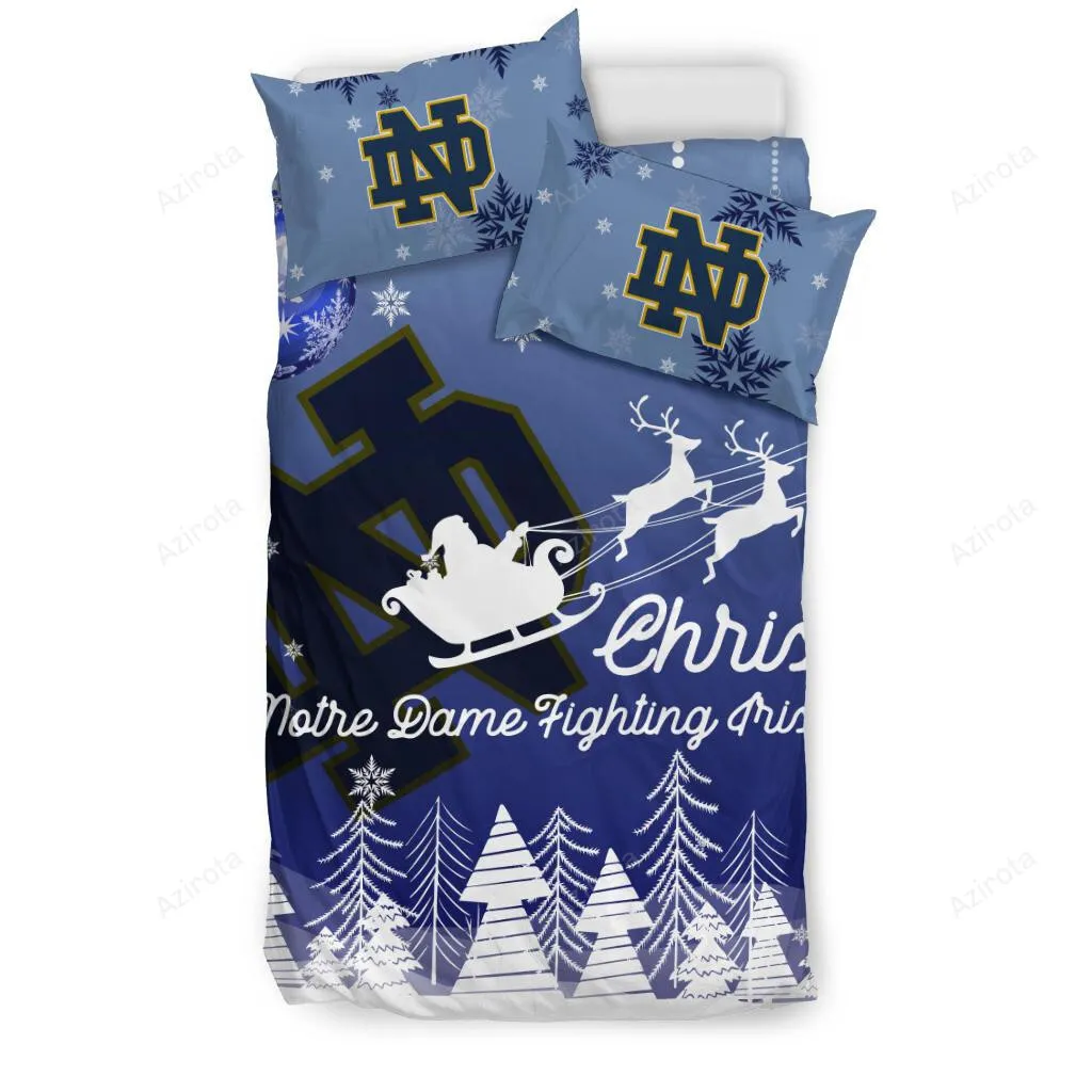 Xmas Gift Notre Dame Fighting Irish 3PCS Bedding Set Duvet Cover And Pillow Cases 3681