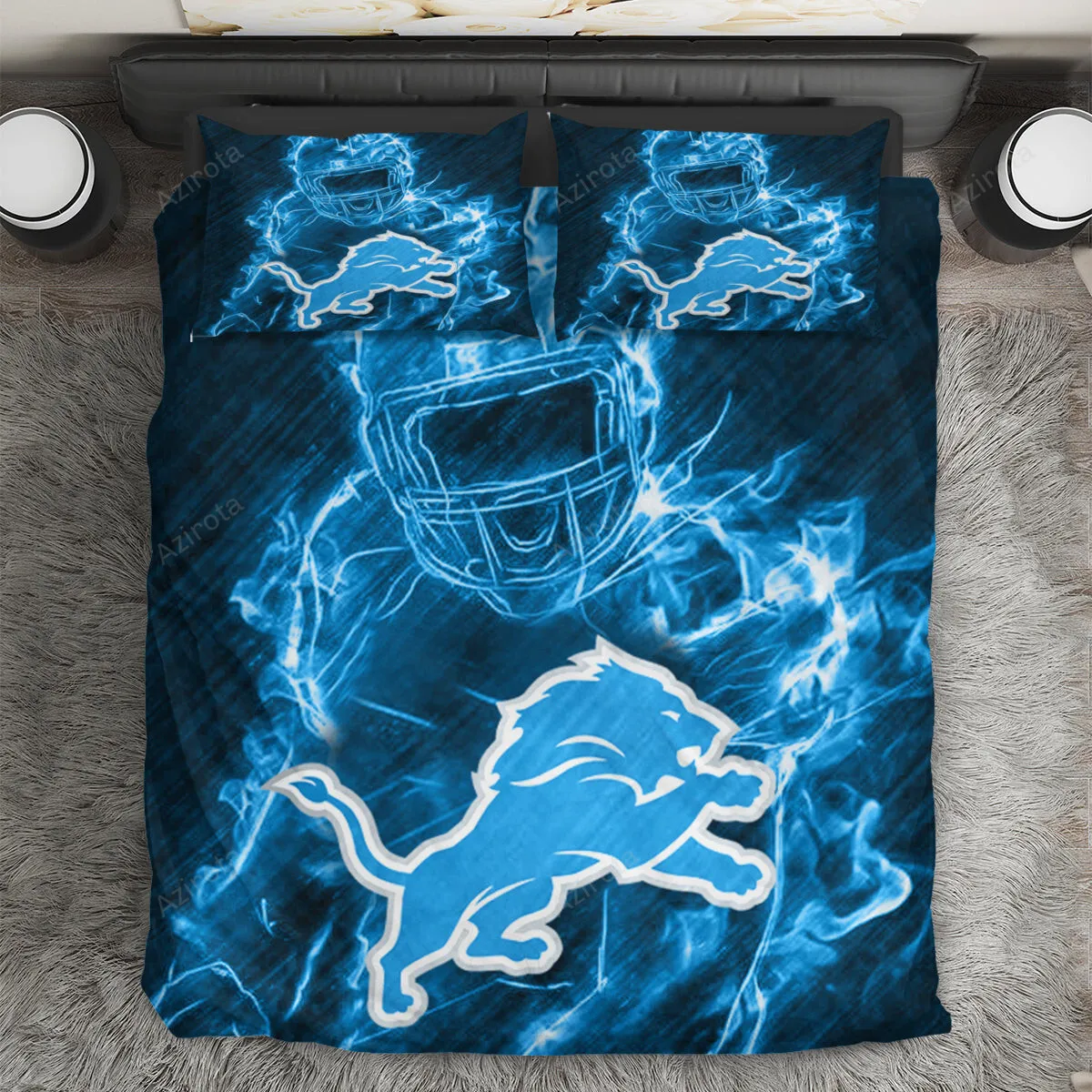 Detroit Lions Legend 3PCS Bedding Set Duvet Cover And Pillow Cases Gift For Fan