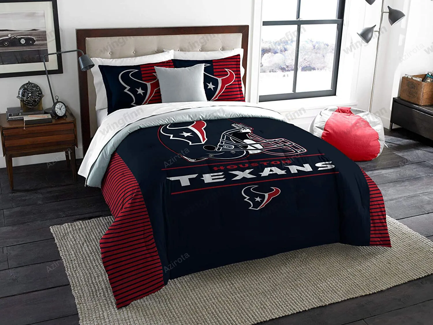 Houston Texans 3PCS Bedding Set Duvet Cover And Pillow Cases 1738