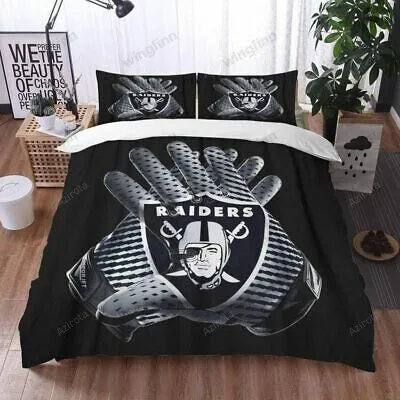 Las Vegas Raiders 3PCS Bedding Set Duvet Cover And Pillow Cases 1453