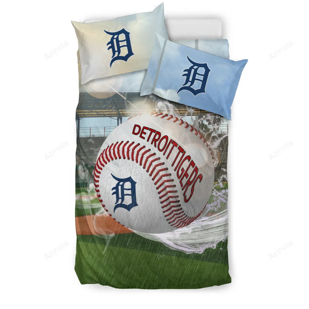 Fight In Sunshine And Raining Detroit Tigers 3PCS Bedding Set Duvet Cover And Pillow Cases 7913