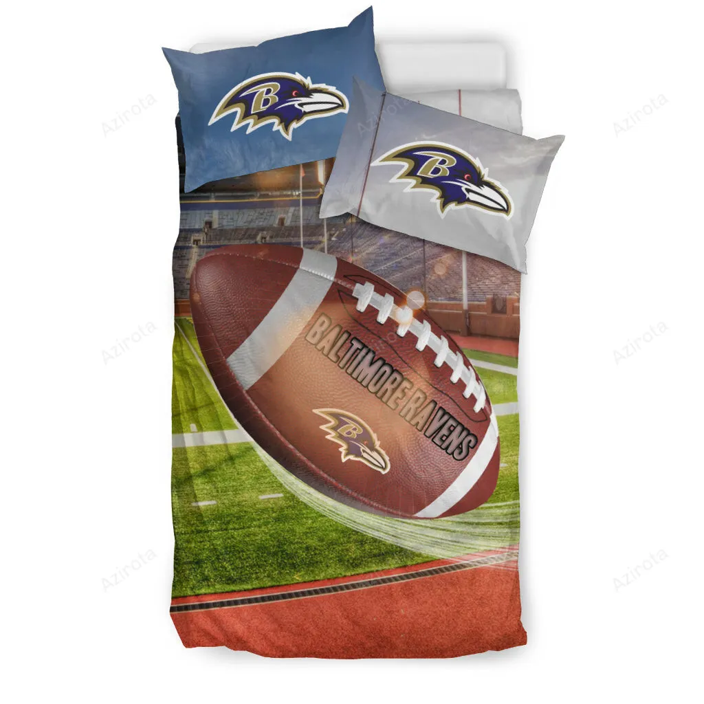 Fight In Sunshine And Raining Baltimore Ravens 3PCS Bedding Set Duvet Cover And Pillow Cases 4598