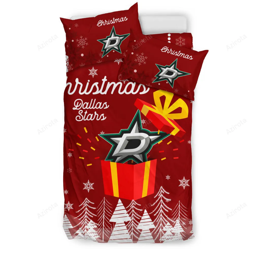 Merry Christmas Gift Dallas Stars 3PCS Bedding Set Duvet Cover And Pillow Cases 5498