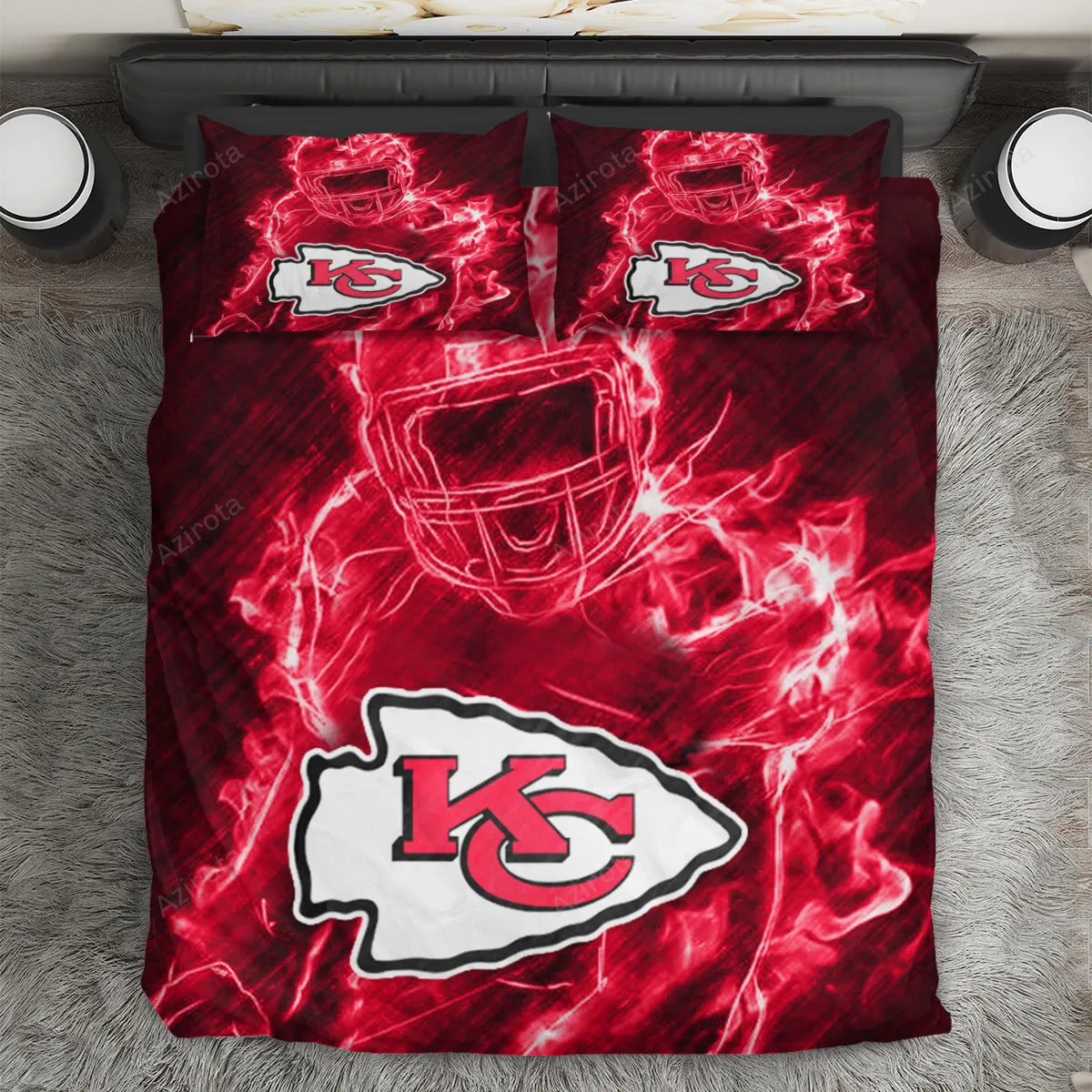 Kansas City Chiefs Legend 3PCS Bedding Set Duvet Cover And Pillow Cases Gift For Fan