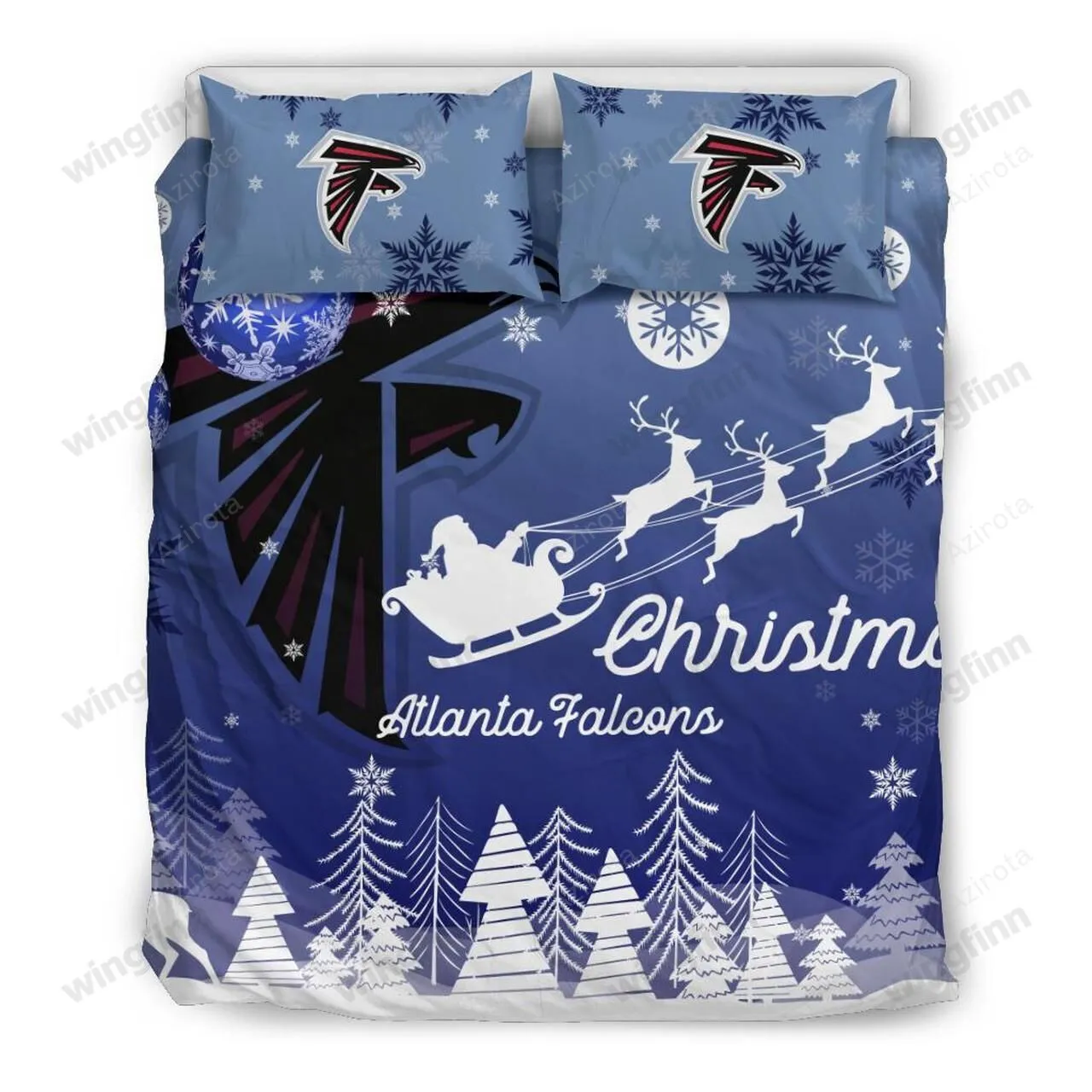 Merry Christmas Gift Atlanta Falcons 3PCS Bedding Set Duvet Cover And Pillow Cases