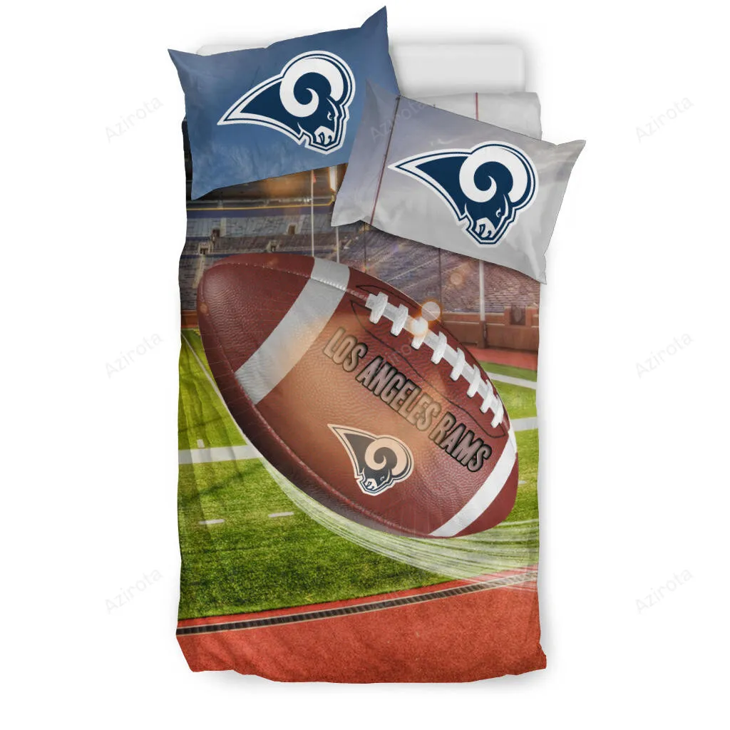 Fight In Sunshine And Raining Los Angeles Rams 3PCS Bedding Set Duvet Cover And Pillow Cases 3176