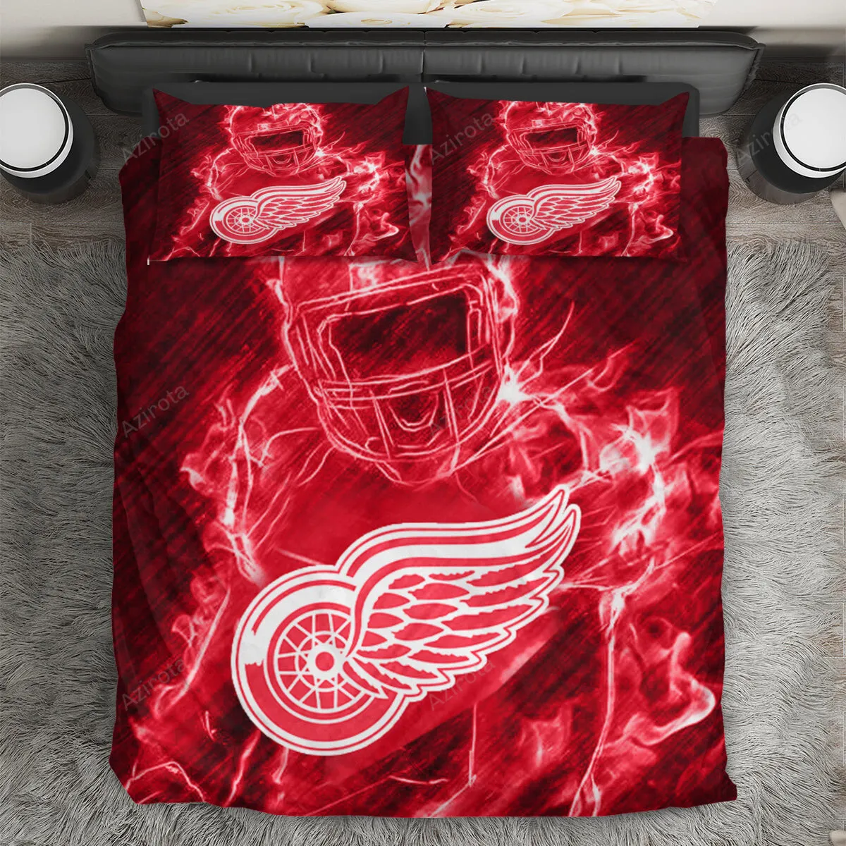 Detroit Red Wings Legend 3PCS Bedding Set Duvet Cover And Pillow Cases Gift For Fan