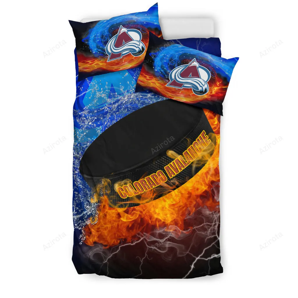 Fight Like Fire And Ice Colorado Avalanche 3PCS Bedding Set Duvet Cover And Pillow Cases 9831