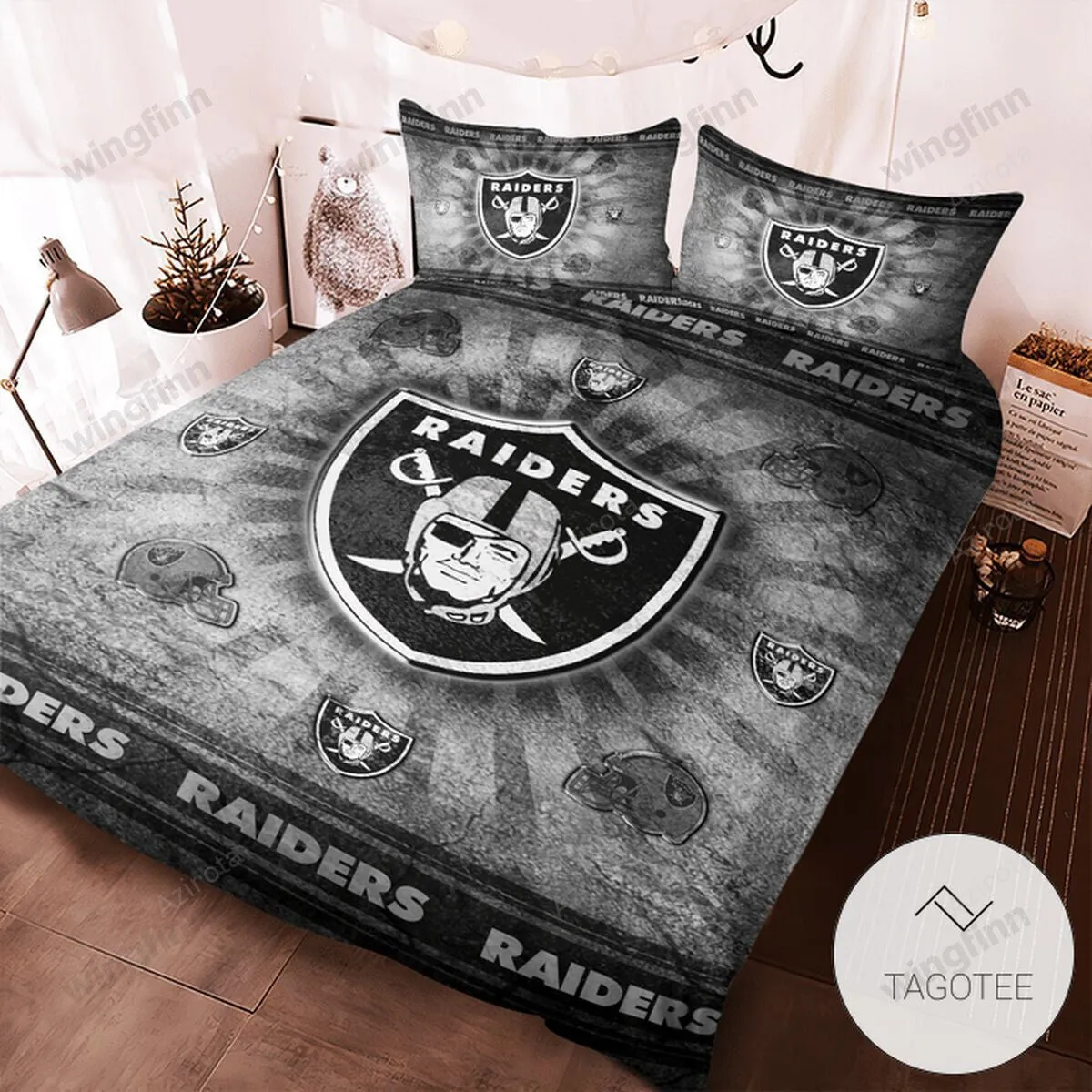 Las Vegas Raiders 3PCS Bedding Set Duvet Cover And Pillow Cases 1425