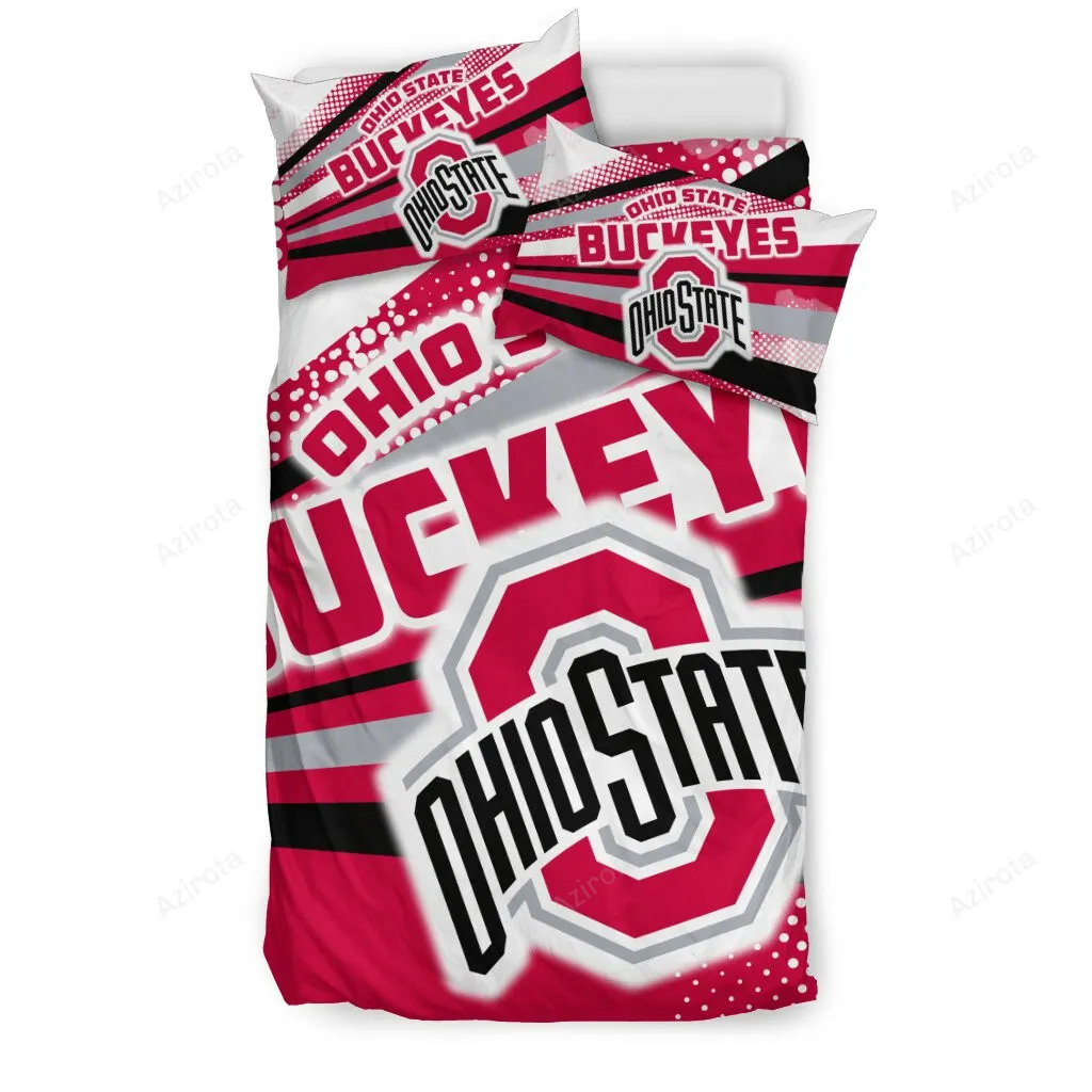 Colorful Shine Amazing Ohio State Buckeyes 3PCS Bedding Set Duvet Cover And Pillow Cases 8088