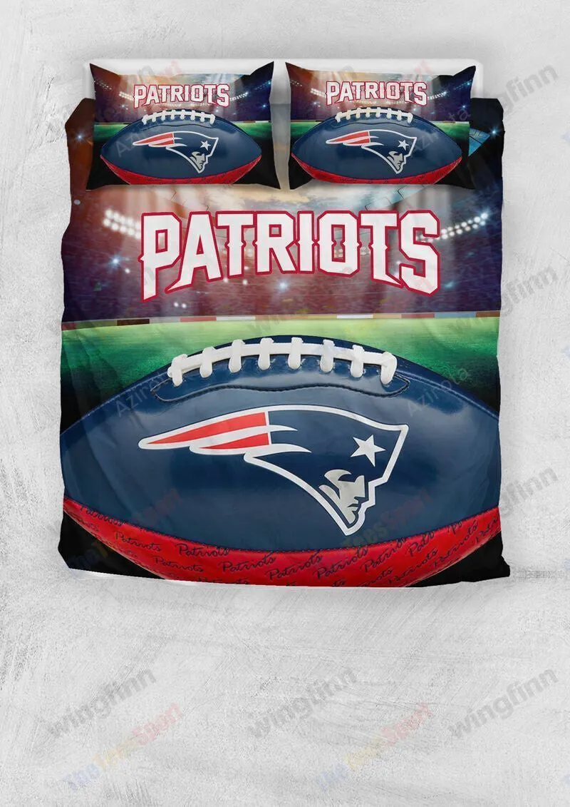 New England Patriots 3PCS Bedding Set Duvet Cover And Pillow Cases Gift For Fan