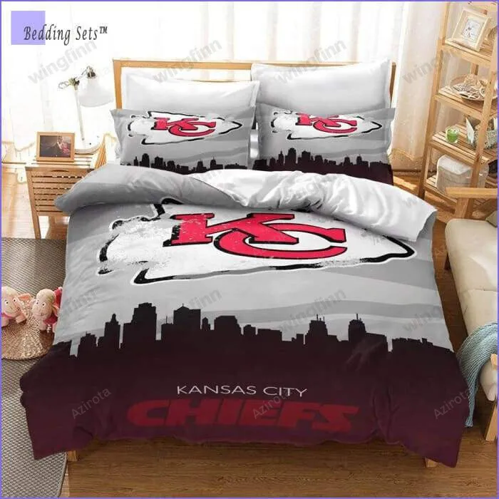 Kansas City Chiefs 3PCS Bedding Set Duvet Cover And Pillow Cases Gift For Fan 398