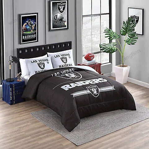 Las Vegas Raiders 3PCS Bedding Set Duvet Cover And Pillow Cases Gift For Fan 1433